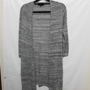 B. BOUTIQUE By Evergreen Gray Open-Front Women's S Cardigann Sweater